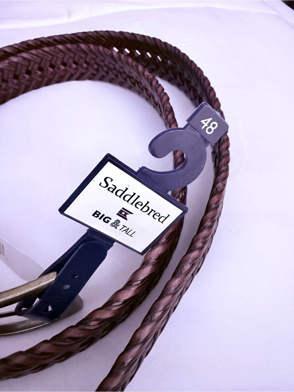 Saddlebred Brown Braided Leather Men’s Belt